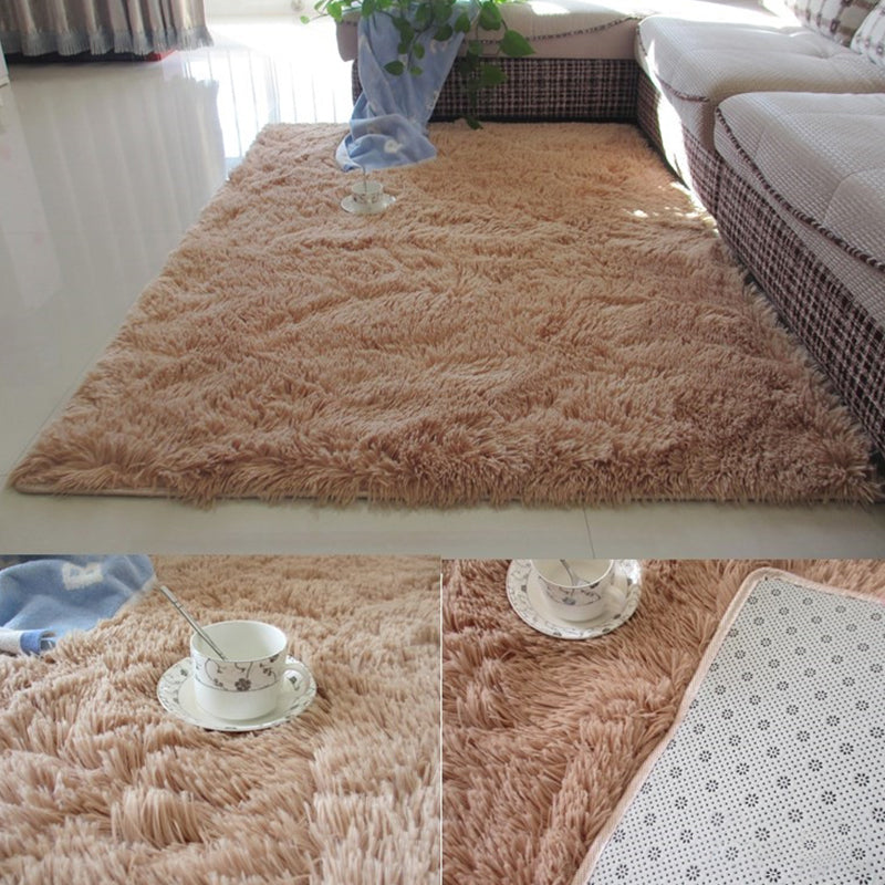 Multi gekleurd modern tapijt Shag vaste kleur tapijt Petvriendelijk niet-slip gebied Rug voor woningdecoratie