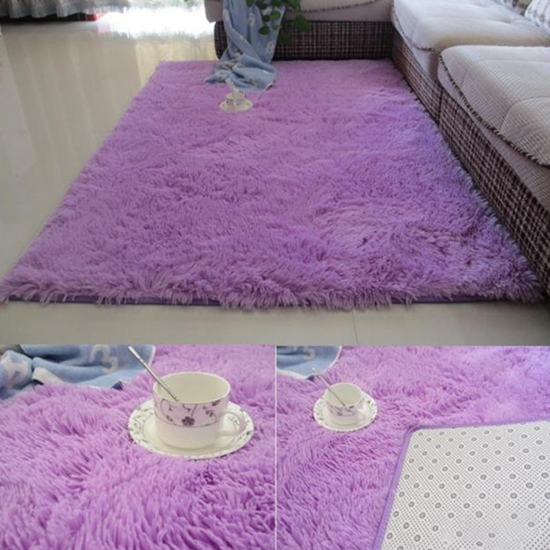 Multi gekleurd modern tapijt Shag vaste kleur tapijt Petvriendelijk niet-slip gebied Rug voor woningdecoratie