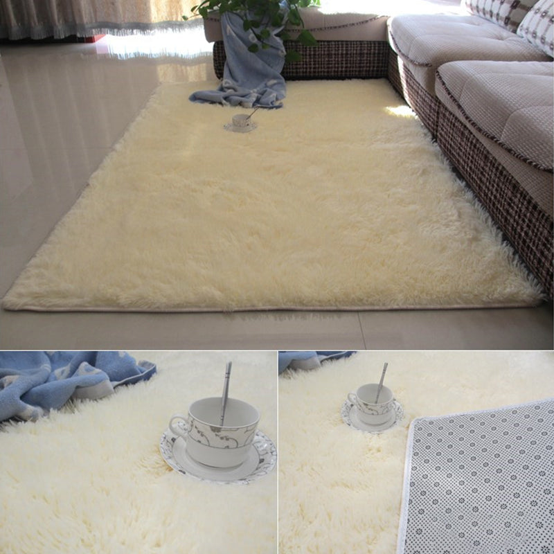 Multi gekleurd modern tapijt Shag vaste kleur tapijt Petvriendelijk niet-slip gebied Rug voor woningdecoratie