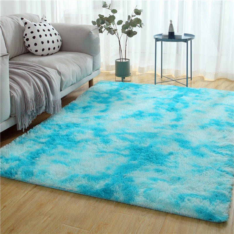 Minimalistischer Rug Multi-Farb-Kunstfell-Innenteppichmaschine Waschbarer Anti-Schlupf-Teppich für Wohnzimmer
