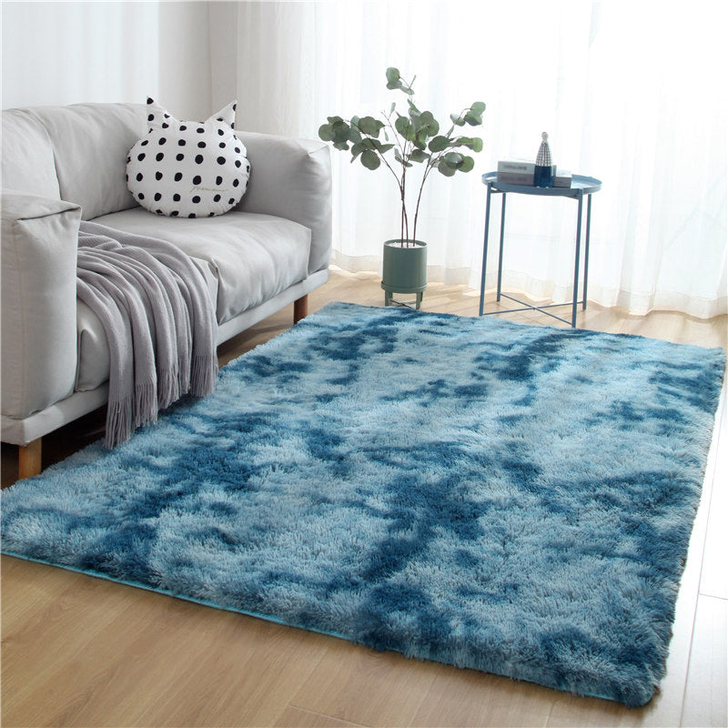Minimalistischer Rug Multi-Farb-Kunstfell-Innenteppichmaschine Waschbarer Anti-Schlupf-Teppich für Wohnzimmer