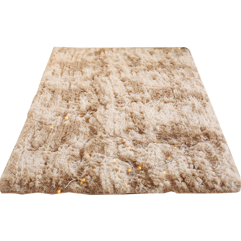 Niedlicher Teppich mit Batikmuster, mehrfarbiger Komfortteppich, flauschiger, schmutzabweisender, rutschfester Innenteppich für Schlafzimmer
