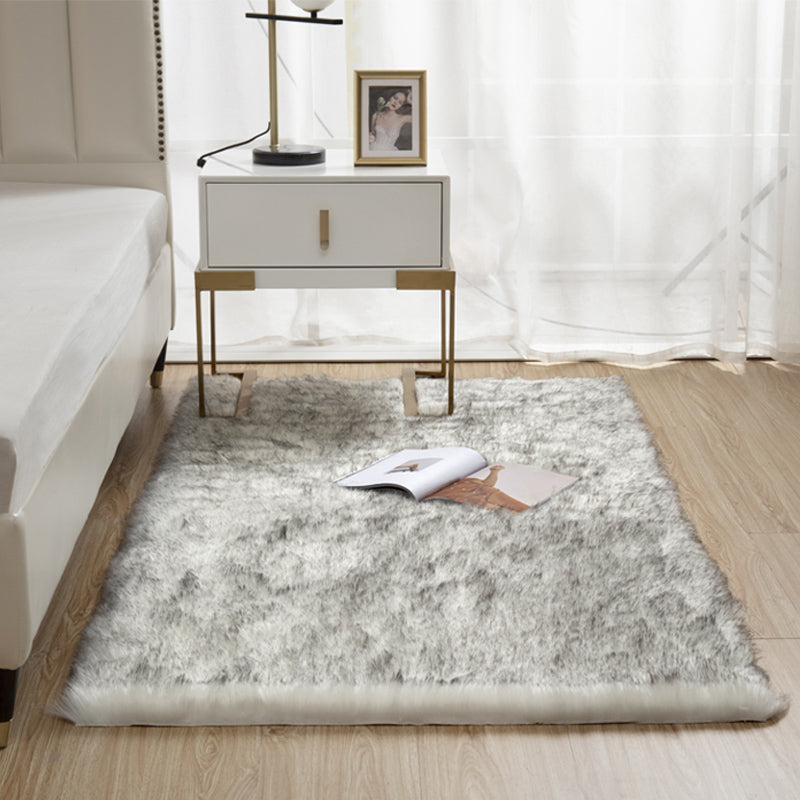 Natural Solid Color Rug Multi Color Fluffy Carpet Easy Care Machine Washable Area Rug for Bedroom