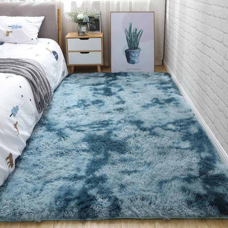 Scandinavian Solid Color Rug Multi-Color Fluffy Area Carpet Non-Slip Backing Machine Washable Rug for Bedroom