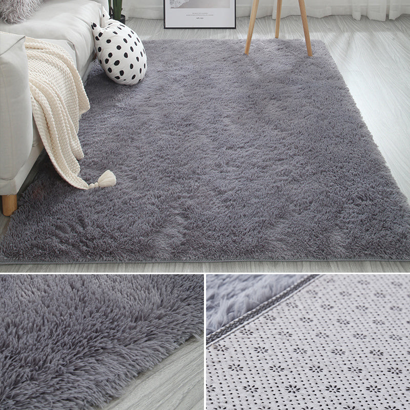 Meerkleurig decoratietapijt Scandinavisch effen binnentapijt Namaakbont Antislip achterkant Wasbaar tapijt