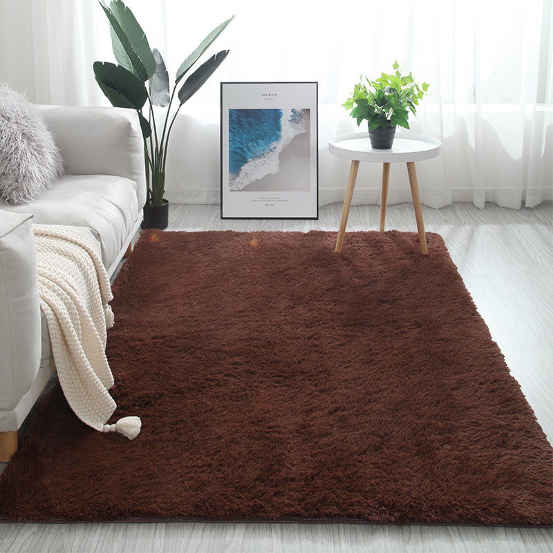 Meerkleurig decoratietapijt Scandinavisch effen binnentapijt Namaakbont Antislip achterkant Wasbaar tapijt