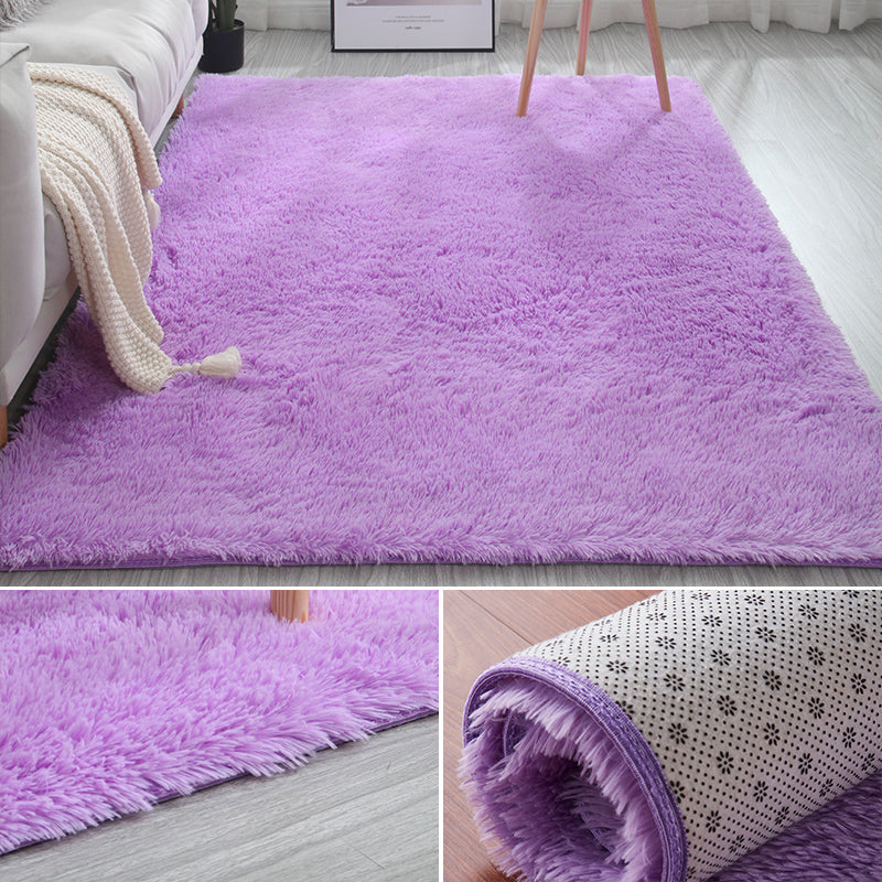 Meerkleurig decoratietapijt Scandinavisch effen binnentapijt Namaakbont Antislip achterkant Wasbaar tapijt