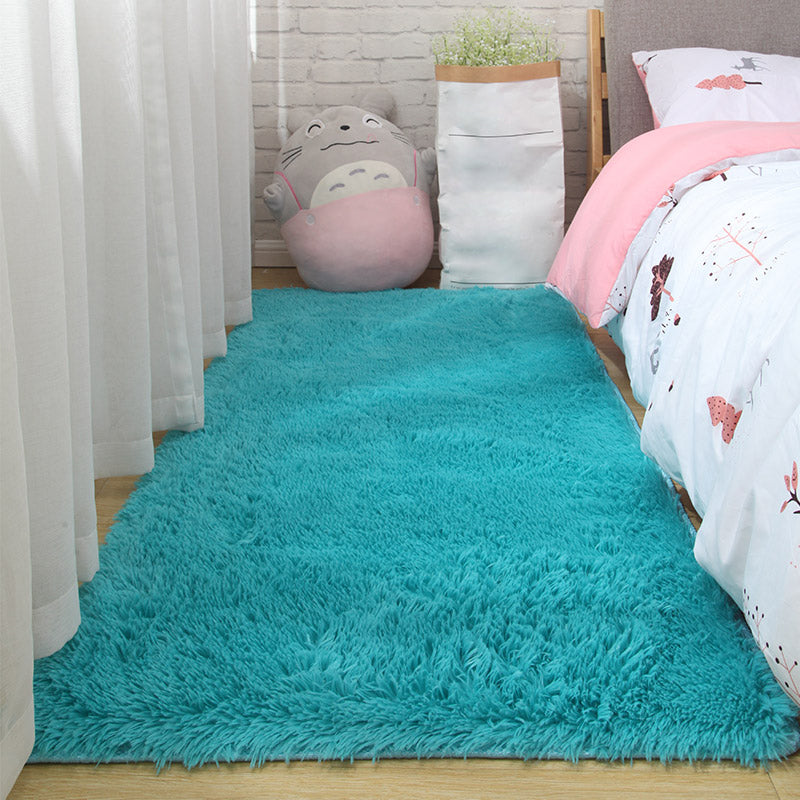 Simple Modern Rug Multi-Color Solid Color Carpet Non-Slip Backing Easy Care Area Rug for Bedroom