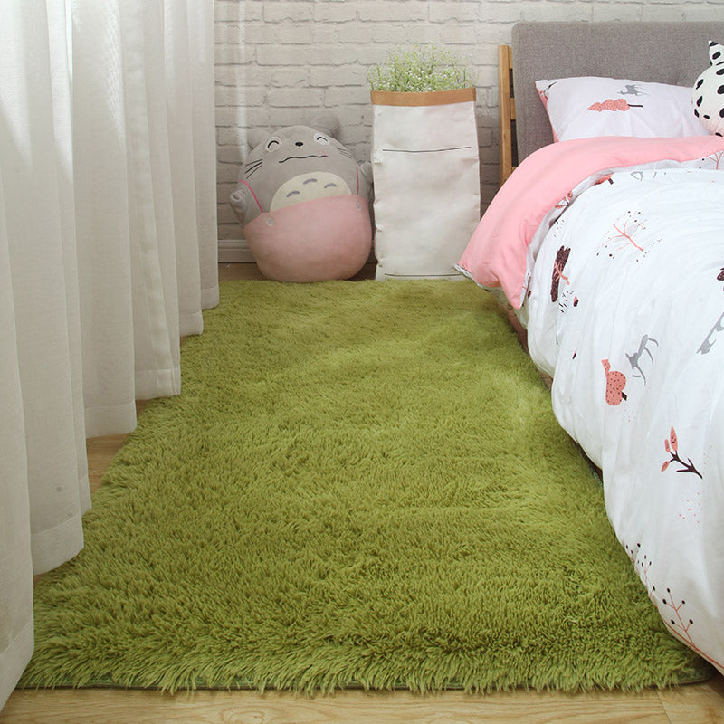 Simple Modern Rug Multi-Color Solid Color Carpet Non-Slip Backing Easy Care Area Rug for Bedroom