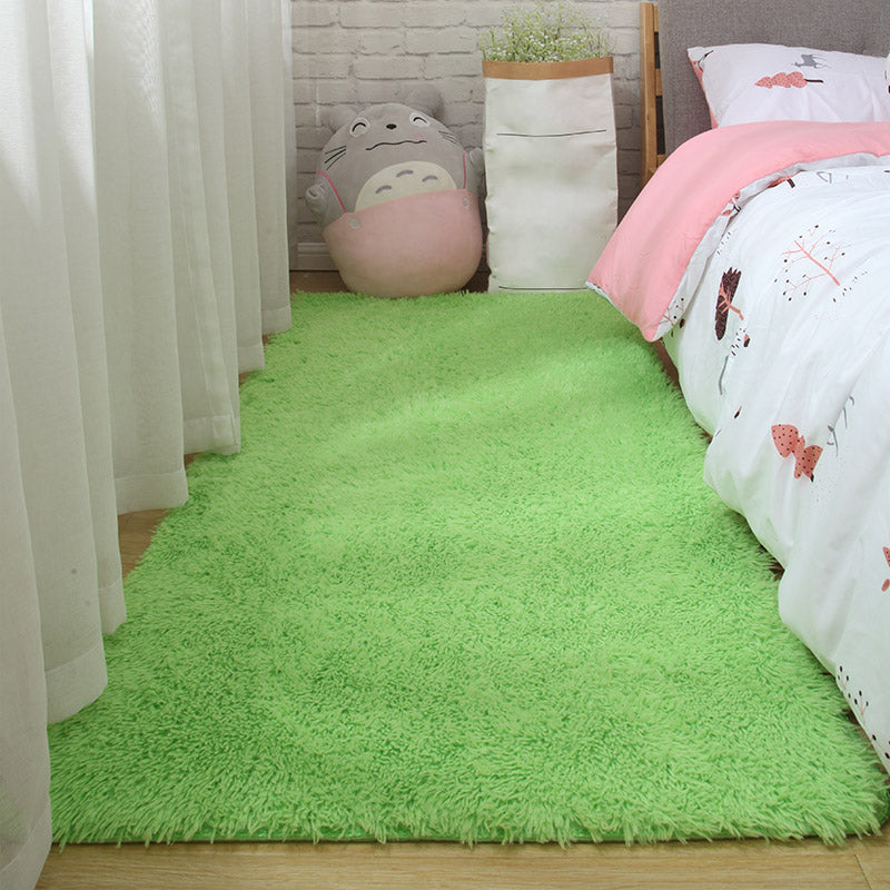 Simple Modern Rug Multi-Color Solid Color Carpet Non-Slip Backing Easy Care Area Rug for Bedroom