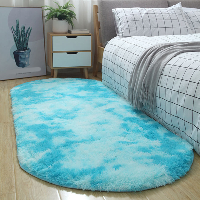Multi-Color Tie Dye Rug Shag Western Area Rug Pet Friendly Anti-Slip Carpet for Bedroom