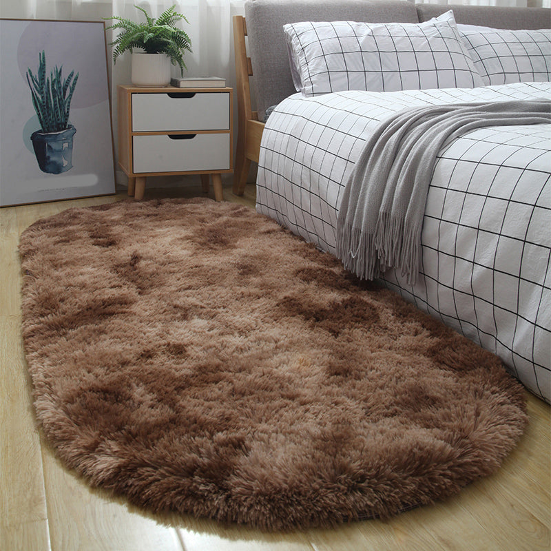 Multi-Color Tie Dye Rug Shag Western Area Rug Pet Friendly Anti-Slip Carpet for Bedroom