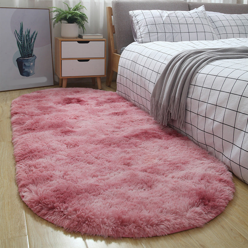 Multi-Color Tie Dye Rug Shag Western Area Rug Pet Friendly Anti-Slip Carpet for Bedroom
