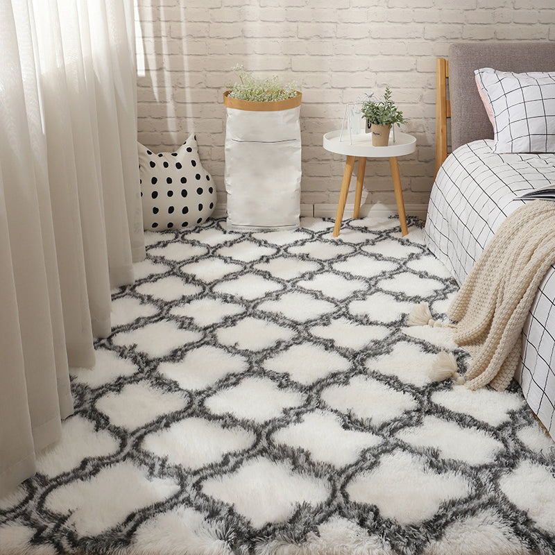 Tapijt met veelkleurige strepenprint, kunstwol, relaxruimtetapijt, antislip, diervriendelijk tapijt voor decoratie
