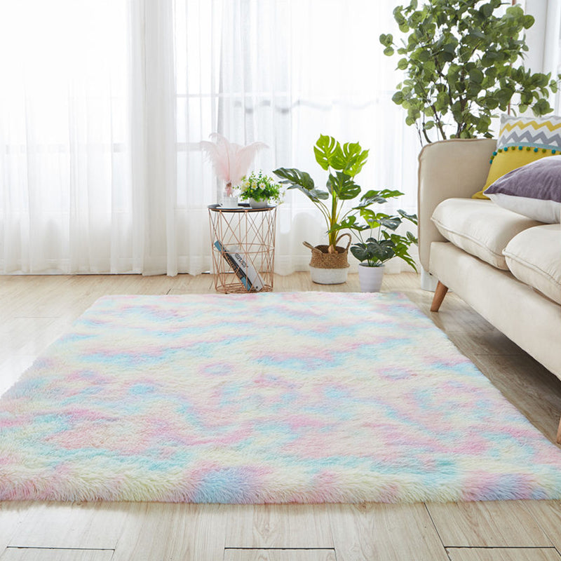 Tapis de chambre naturelle multi-couleurs géo motif