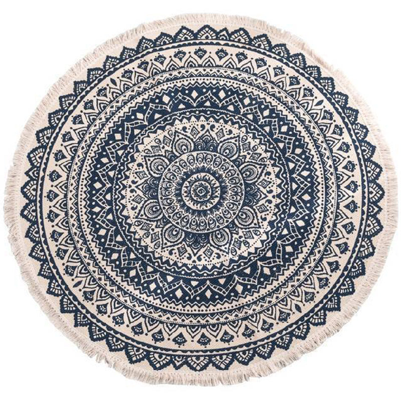 Mehrfarbiger Schlafzimmer Teppich Vintage Tribal Symbole Bereich Teppich Polyster Easy Care Machine Waschable Der Teppich mit Quasten
