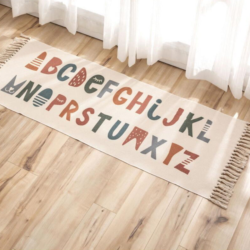 Vintage-Boho-Teppich mit mehrfarbigem Geo-Muster, maschinenwaschbarer, schmutzabweisender Teppich mit Fransen für den Raum