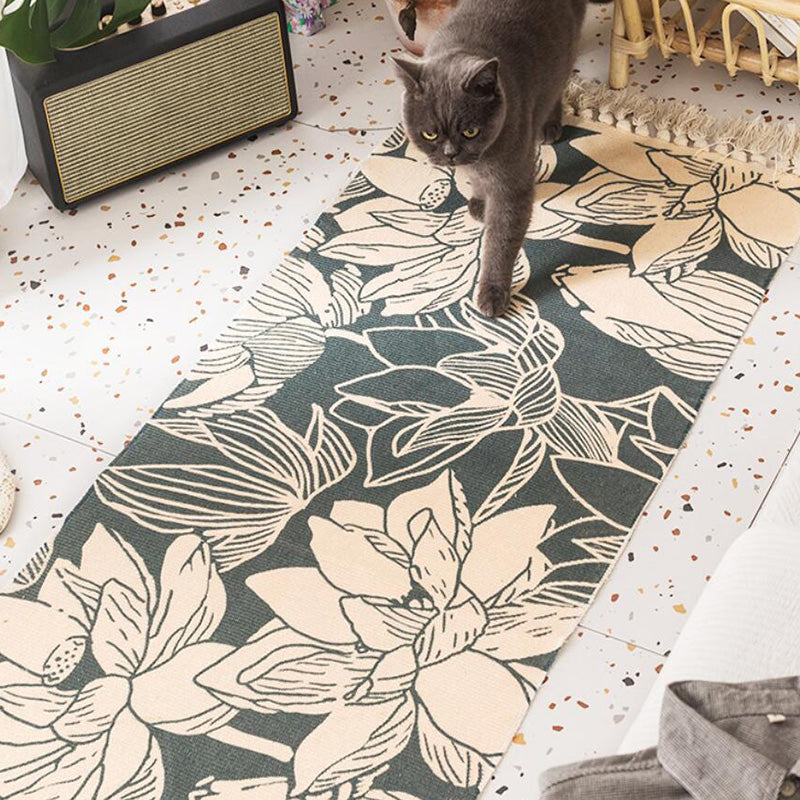 Vintage-Boho-Teppich mit mehrfarbigem Geo-Muster, maschinenwaschbarer, schmutzabweisender Teppich mit Fransen für den Raum