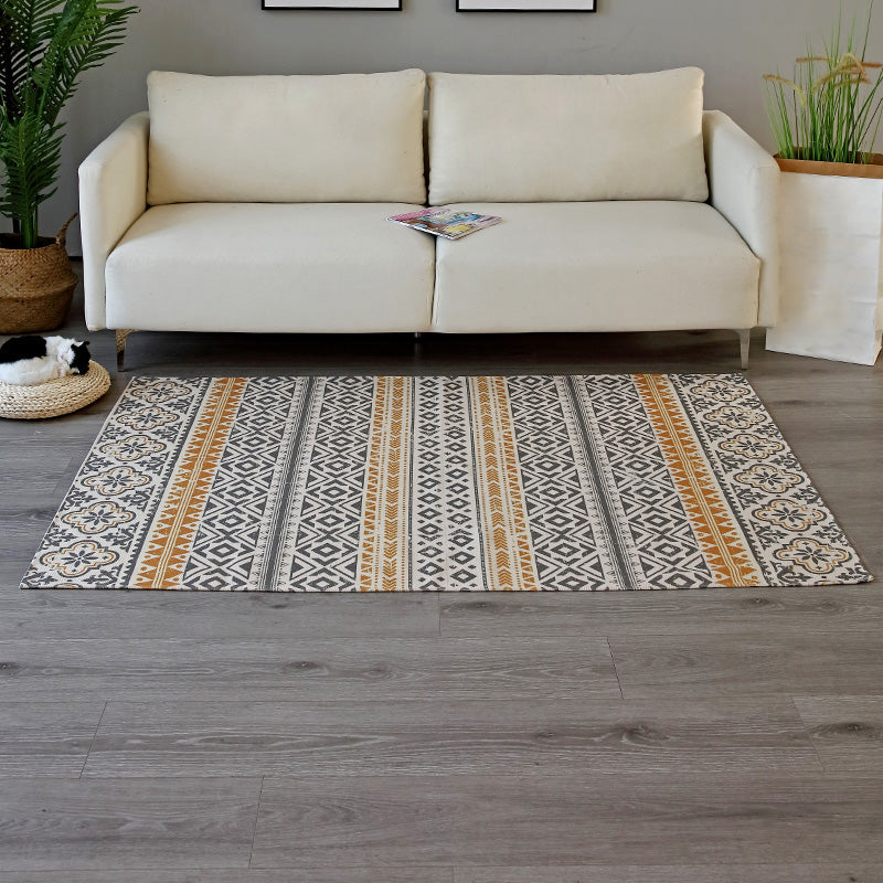 Vintage tribale patronen Trug Multi-kleuren katoenen blend tapijtmachine Wasbaar omgevingsgebied Rug met kwastje