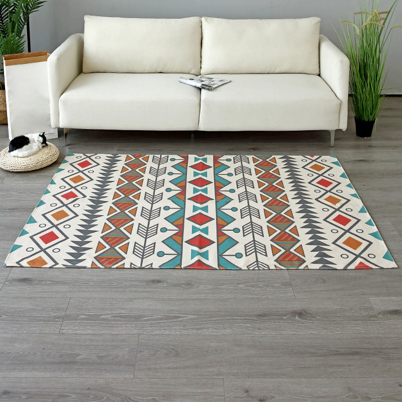 Vintage tribale patronen Trug Multi-kleuren katoenen blend tapijtmachine Wasbaar omgevingsgebied Rug met kwastje