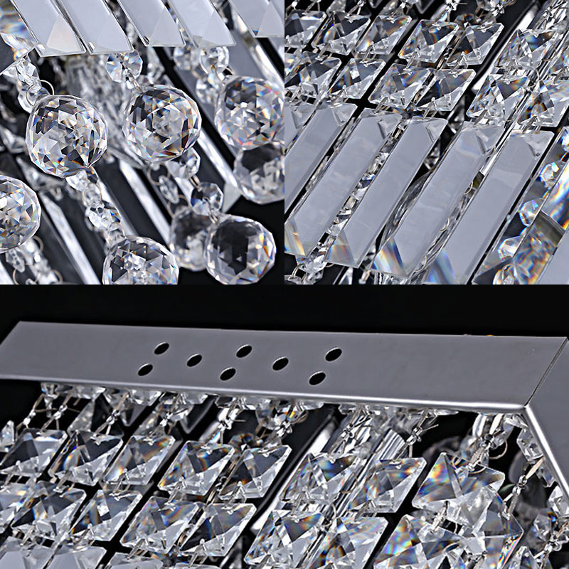 Kubische Deckenbefestigung Moderne Kristall 2 Lichter Chrom Unterputz Leuchte für Schlafzimmer