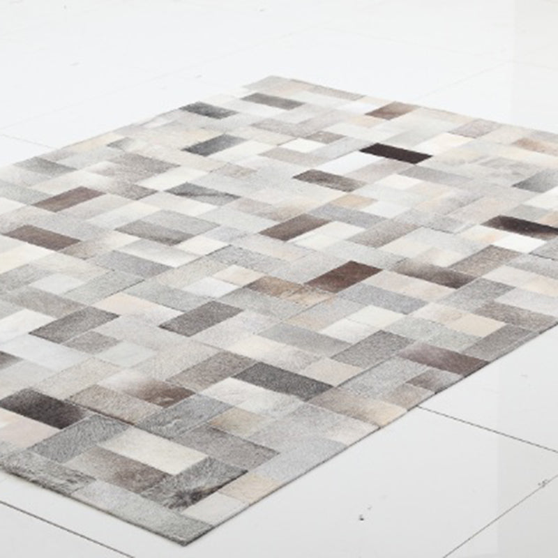 Glam Home Decoration Rug Multi Color Geo Patterned Area Carpet Cowhide Pet Friendly Stain-Resistant Rug