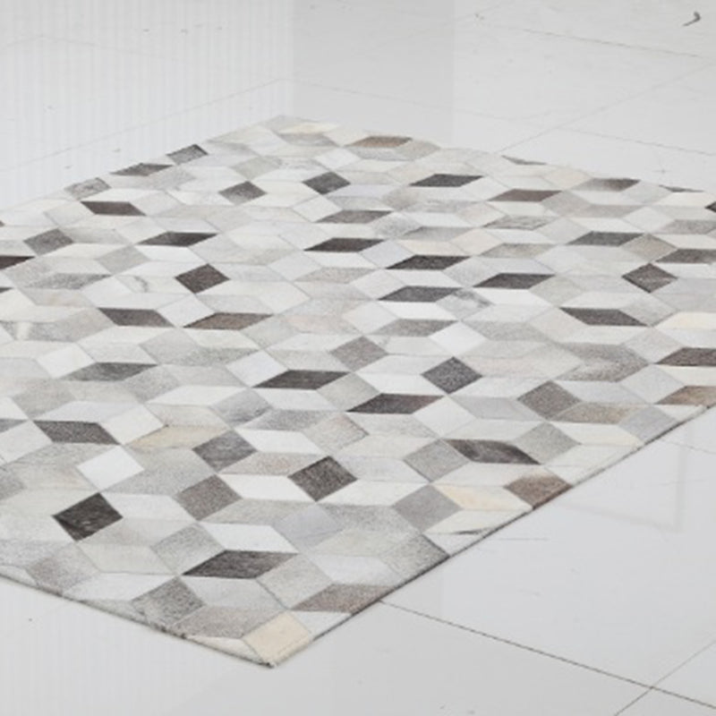 Glam Home Decoration Rug Multi Color Geo Patterned Area Carpet Cowhide Pet Friendly Stain-Resistant Rug