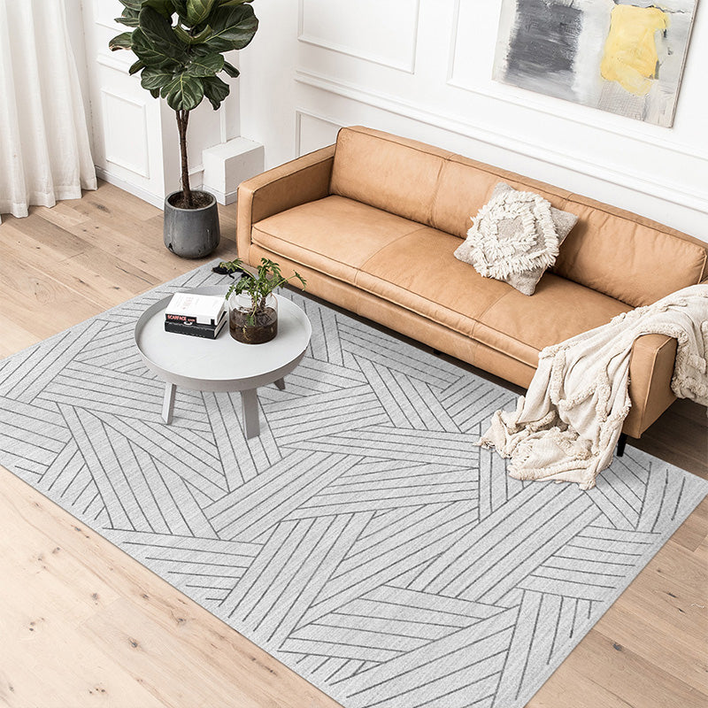 Tappeto con stampa geografica semplice, area funky multicolore, tappeto lavabile, resistente alle macchie, misto creativo, facile da pulire, per l'arredamento