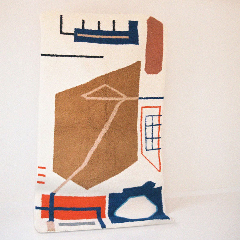 Tapis ethnique occasionnel du tapis à motifs tribaux multicolores tapis de tapis antidérapant