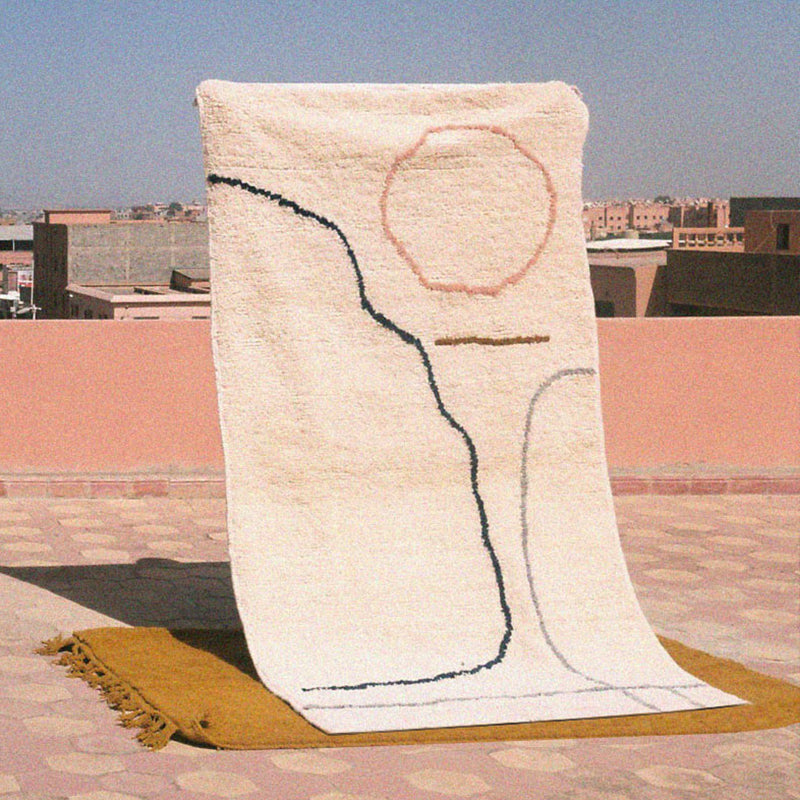 Tapis ethnique occasionnel du tapis à motifs tribaux multicolores tapis de tapis antidérapant