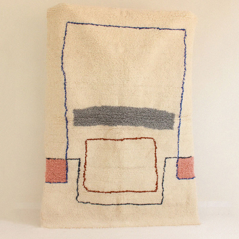 Tapis ethnique occasionnel du tapis à motifs tribaux multicolores tapis de tapis antidérapant