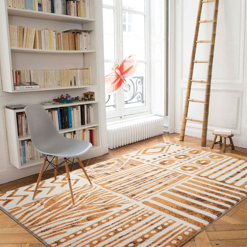 Teppich mit Stammesdekoration, mehrfarbig, südwestliches Muster, Teppich aus Polyster mit rutschfester Rückseite, maschinenwaschbarer Teppich