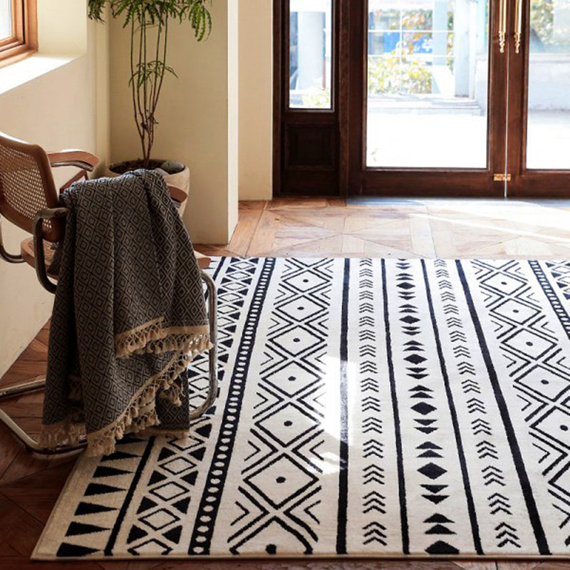 Teppich mit Stammesdekoration, mehrfarbig, südwestliches Muster, Teppich aus Polyster mit rutschfester Rückseite, maschinenwaschbarer Teppich