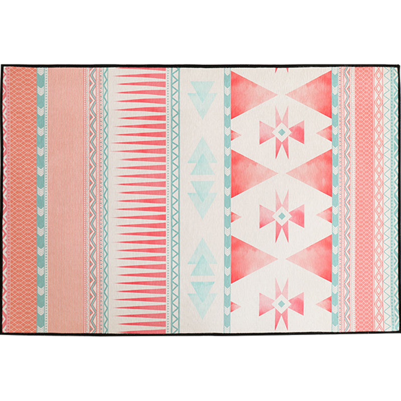 Alfombra geométrica impresa geométrica Polyster alfombra de alfombra múltiple anti-slip alfombra lavable para decoración del hogar