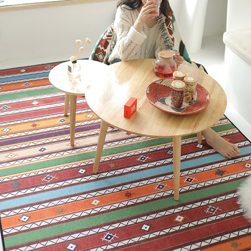 Alfombra geométrica impresa geométrica Polyster alfombra de alfombra múltiple anti-slip alfombra lavable para decoración del hogar