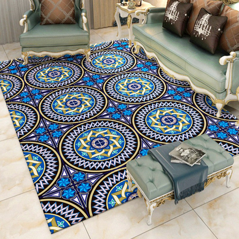 Rapis de salon américain multi-couleurs Southwestern Print Carpet Polypropylène Anti-Slip Machine Wasable Ratable