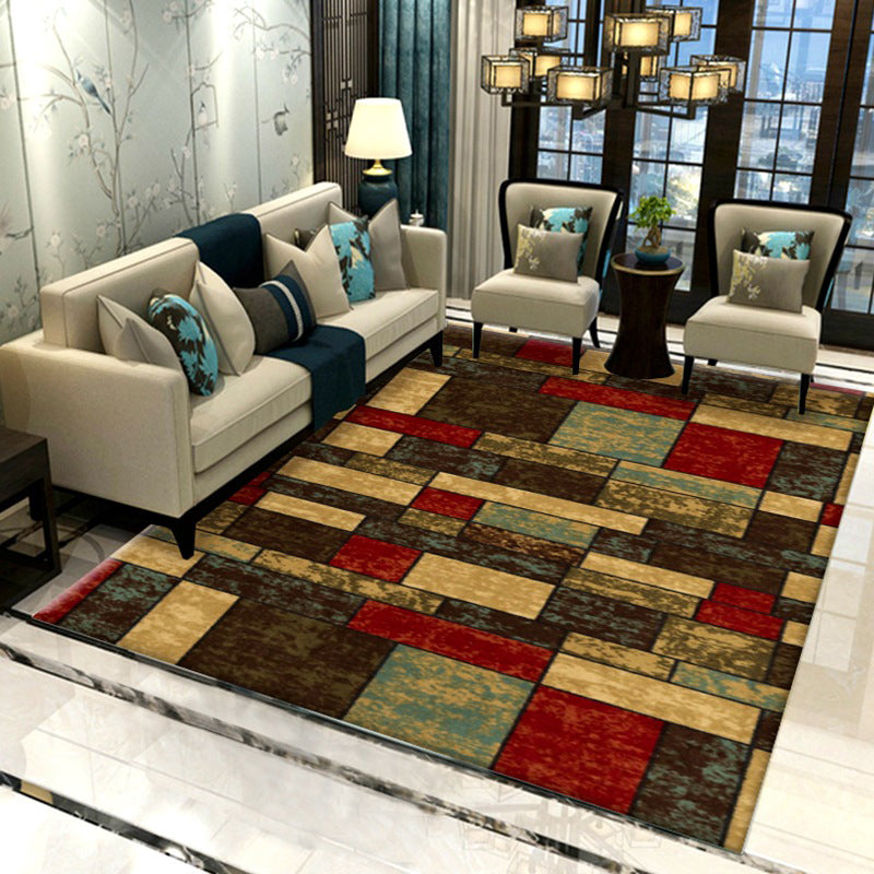 Rapis de salon américain multi-couleurs Southwestern Print Carpet Polypropylène Anti-Slip Machine Wasable Ratable