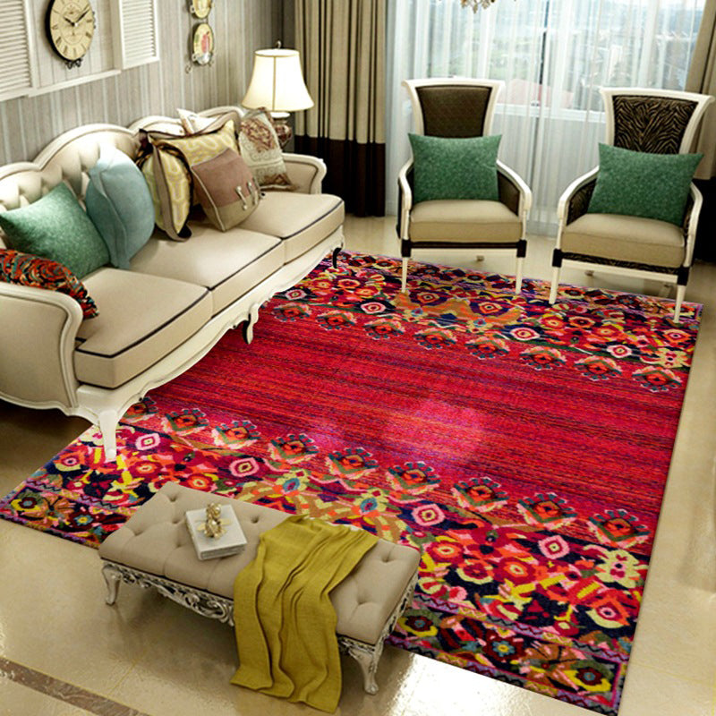 Rapis de salon américain multi-couleurs Southwestern Print Carpet Polypropylène Anti-Slip Machine Wasable Ratable
