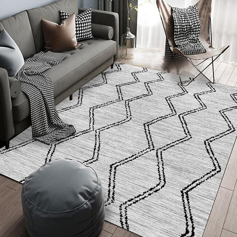 Casual Multi-Color Tribal Rug Cotton Blend Geometric Pattern Area Carpet Anti-Slip Machine Washable Indoor Rug for Room