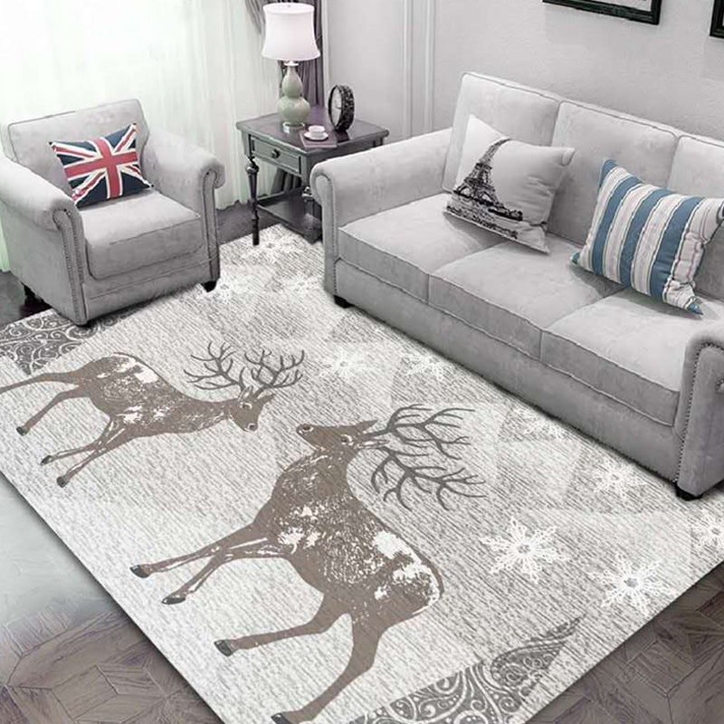 Casual Multi-Color Tribal Rug Cotton Blend Geometric Pattern Area Carpet Anti-Slip Machine Washable Indoor Rug for Room