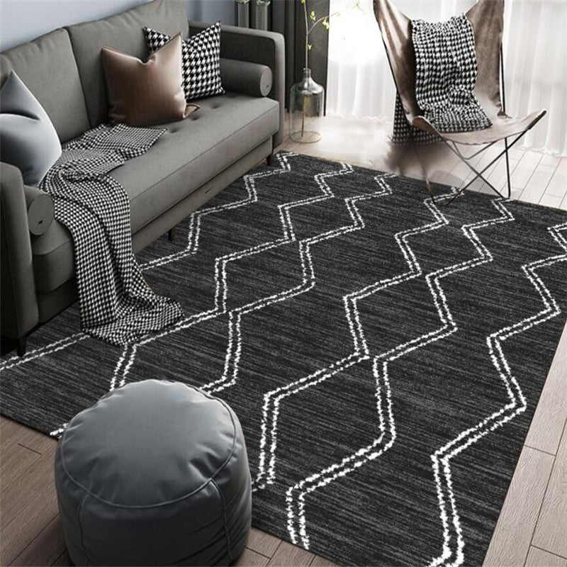Casual Multi-Color Tribal Rug Cotton Blend Geometric Pattern Area Carpet Anti-Slip Machine Washable Indoor Rug for Room