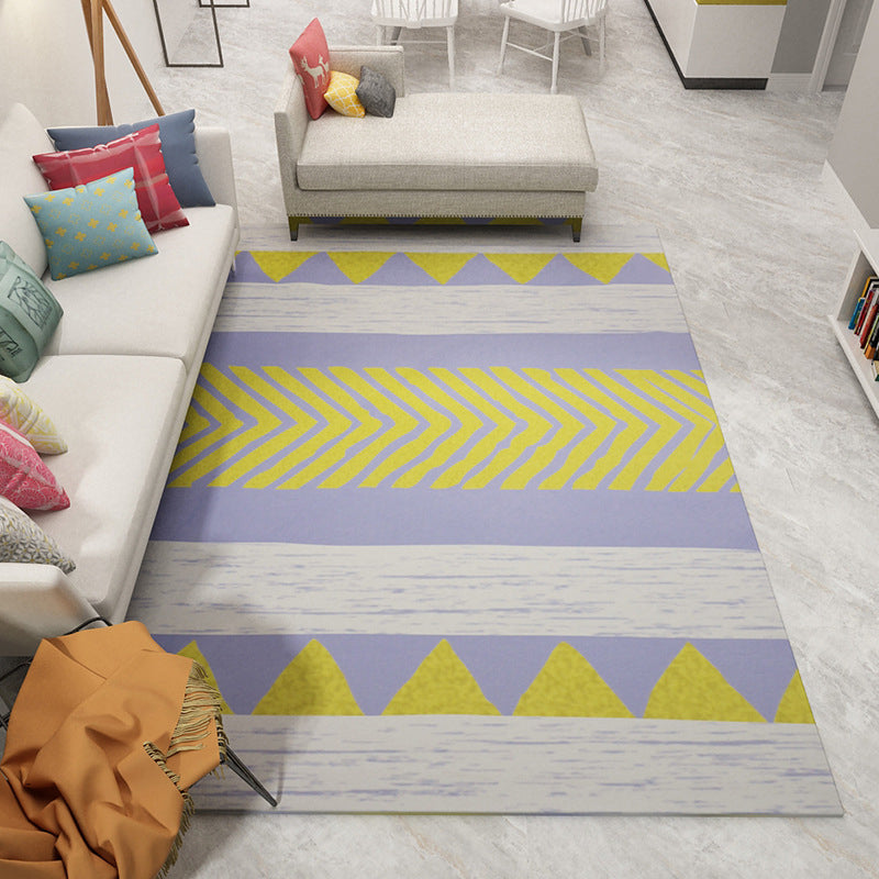 Boho woonkamer tapijt multi-kleuren geo geo geprinte gebied tapijt synthetisch vlekbestendige wasbaar niet-slip tapijt