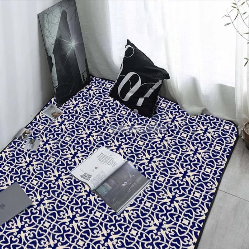 Vintage Salon Teppich mehrfarbig geometrisches Musterbereich Teppich Polypropylen Haustierfreundlicher Nicht-Schlupf-Backing-Teppich