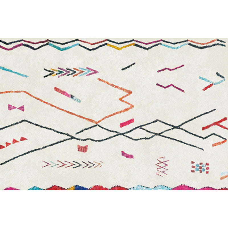 Trendy Decoration Teppich Mehrfachfarbener Geo-gemusterter Bereich Teppichpolyster Anti-Rutsch-Schlupf Easy Care Waschable Der Teppich