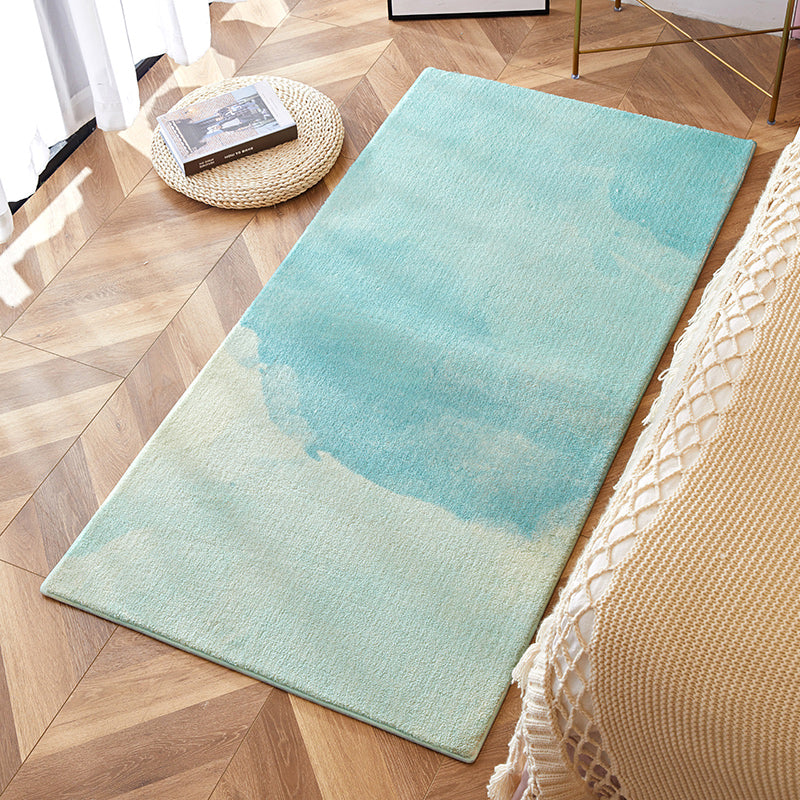 Mehrfarbiger Heimdekorationsteppich, einfacher Ombre-Innenteppich, Polyester, haustierfreundlich, waschbar, rutschfester Teppich
