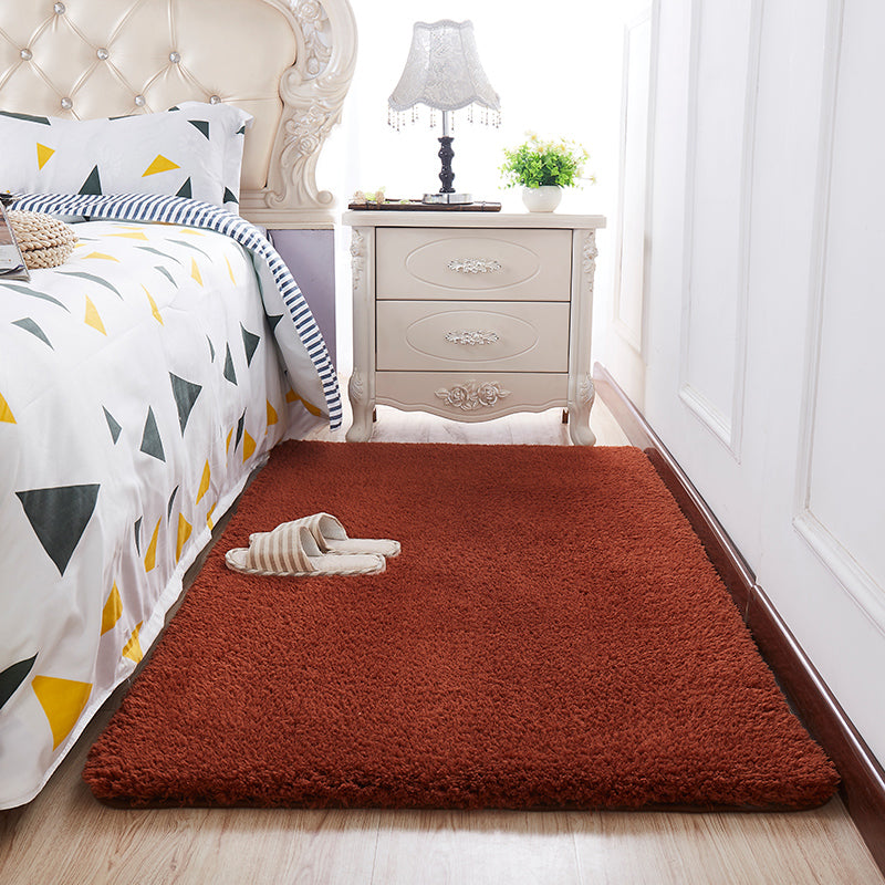 Tappeto per camera da letto casual Tappeto per interni in tinta unita multicolore Tappeto sintetico resistente alle macchie di facile manutenzione