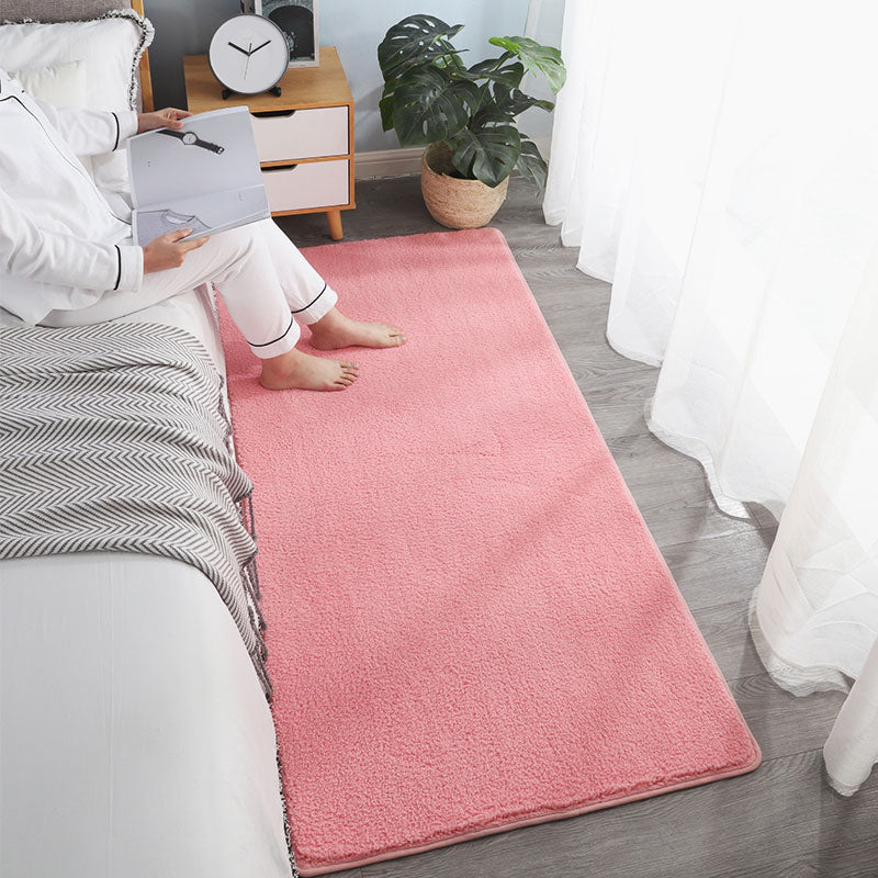 Zuidwestelijke vaste kleur vloerkleed veelkleurig lamsvlees gebied Rug niet-slip rug machine wasbaar tapijt voor slaapkamer