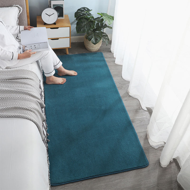 Zuidwestelijke vaste kleur vloerkleed veelkleurig lamsvlees gebied Rug niet-slip rug machine wasbaar tapijt voor slaapkamer