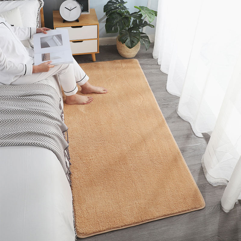 Zuidwestelijke vaste kleur vloerkleed veelkleurig lamsvlees gebied Rug niet-slip rug machine wasbaar tapijt voor slaapkamer