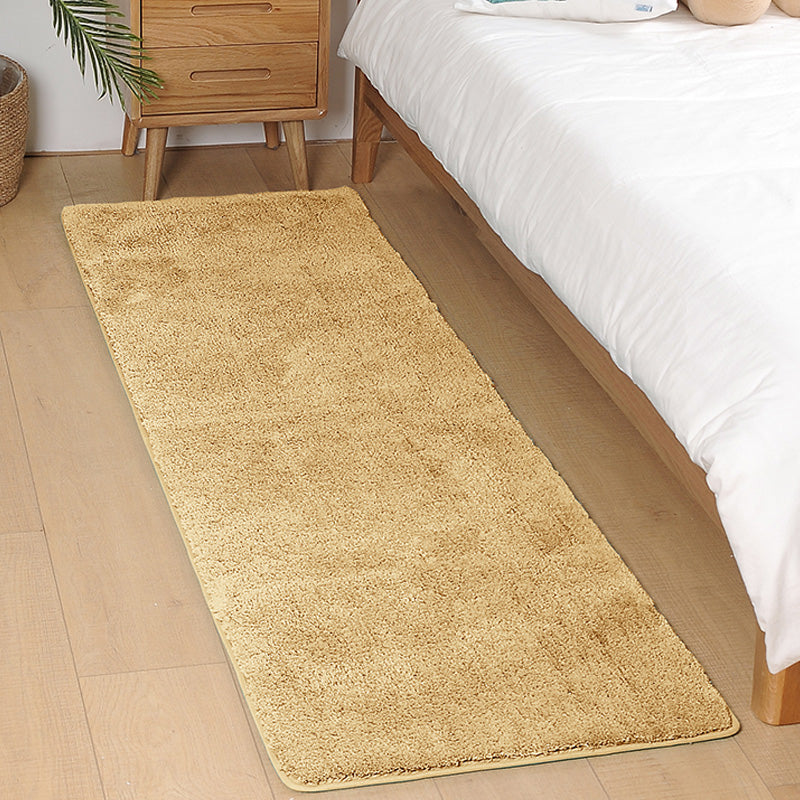 Tappeto per camera da letto multicolore Classic Area Solid Polyster Polyster Resistente a base di macchie